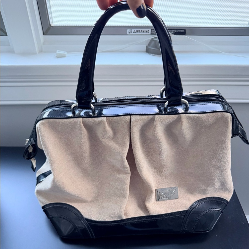 Beijo Black and Cream Designer Bag